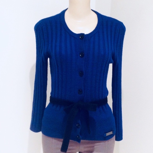 Burberry Sweaters - BURBERRY BRIT BLUE WOOL  SWEATER